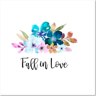 Fall in love flowers Posters and Art